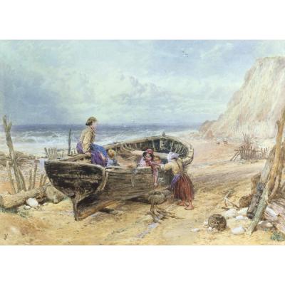 Myles Birket Foster – On The Beach at Bonchurch, Isle of WightMyles Birket Foster – On The Beach at Bonchurch, Isle of Wight